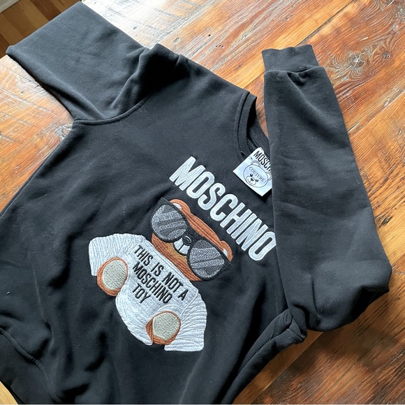 Authentic- MOSCHINO Teddy Bear Crewneck + Jogging Pants Set. - Picture 8 of 11